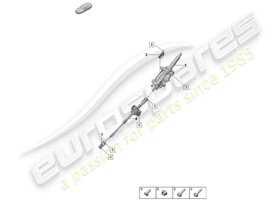 porsche 2025 (macan-e) steering column intermediate steering shaft part diagram