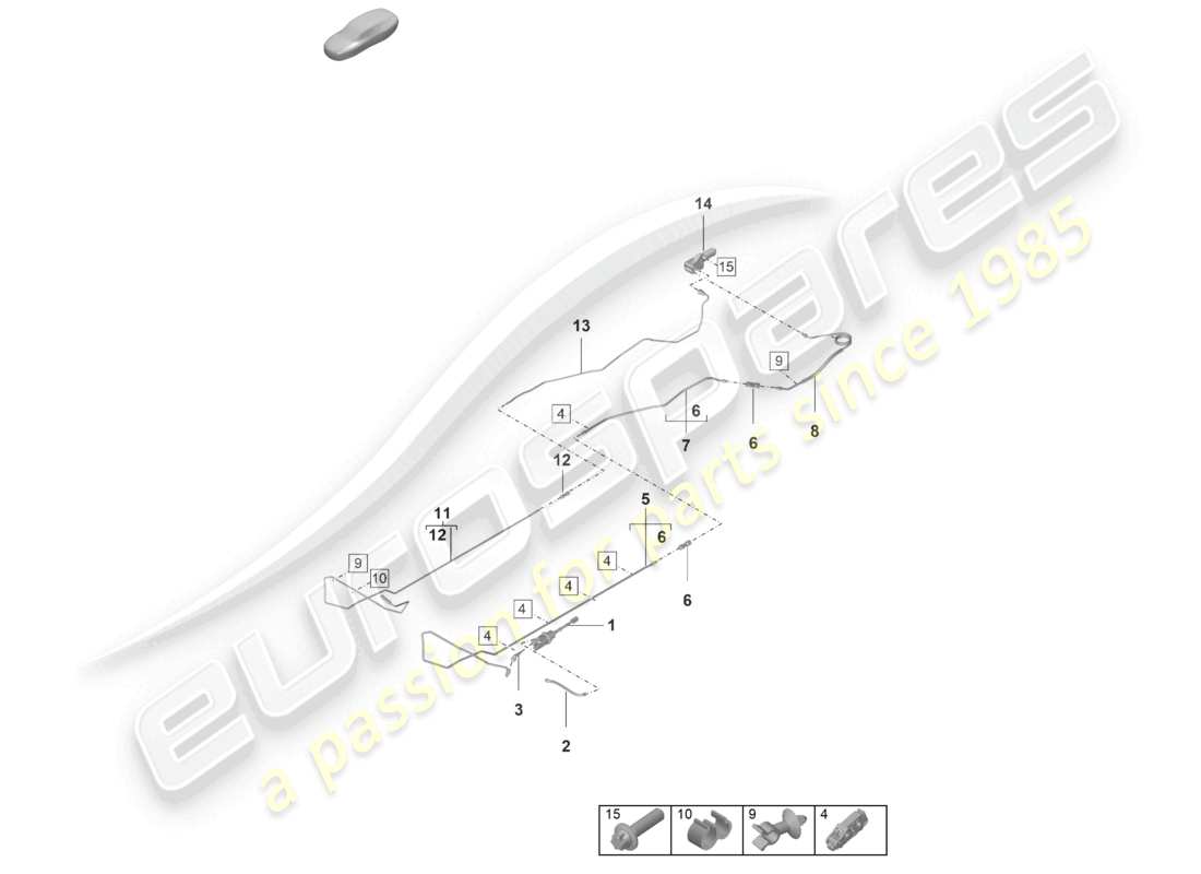 porsche 2026 (992-2 gt3/rs/st) hydraulic coupling actuation clutch master cylinder hose part diagram