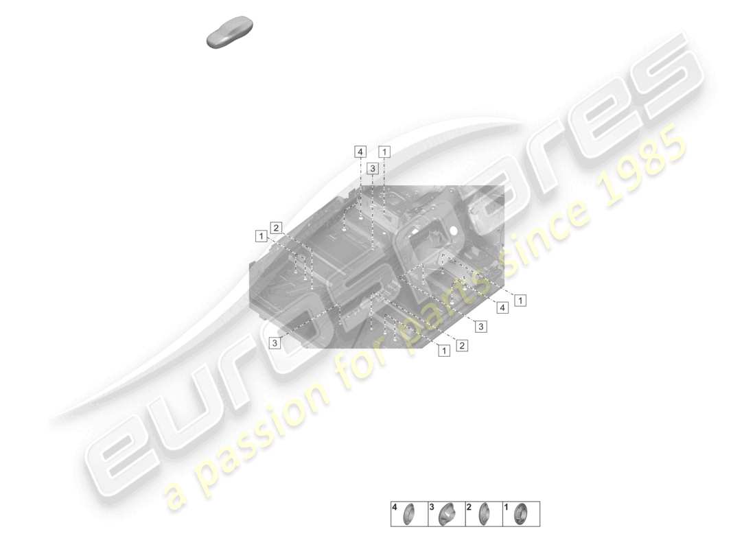 porsche 2024 (992-1) plugs for body inner car body underbody part diagram