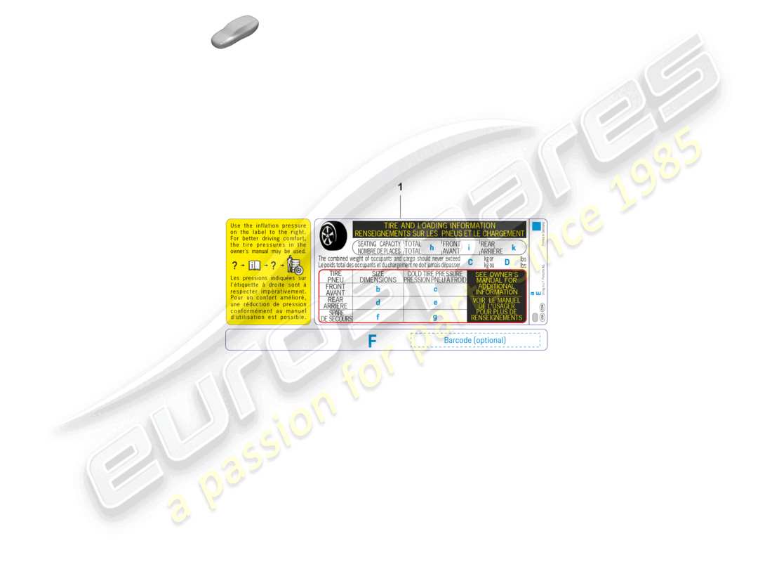 porsche 2023 (992-1) signs/notices d >>- 12.12.2021 parts diagram