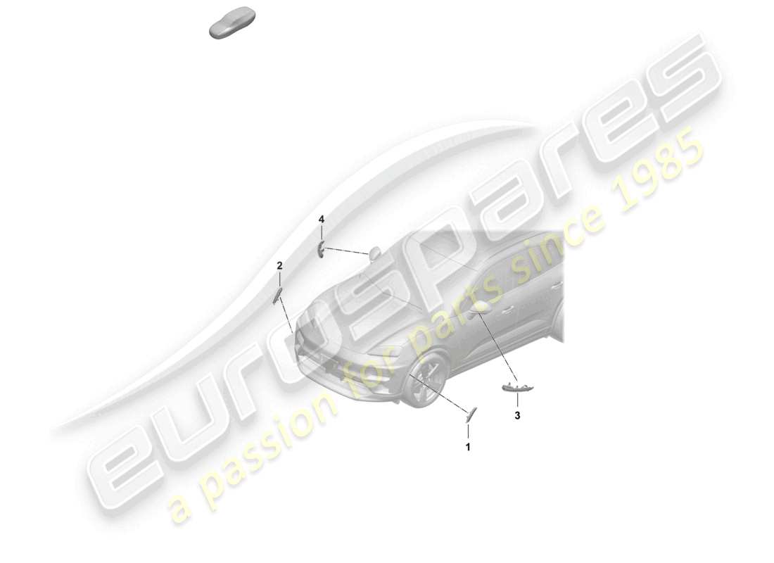 porsche 2025 (macan-e) side marker light part diagram