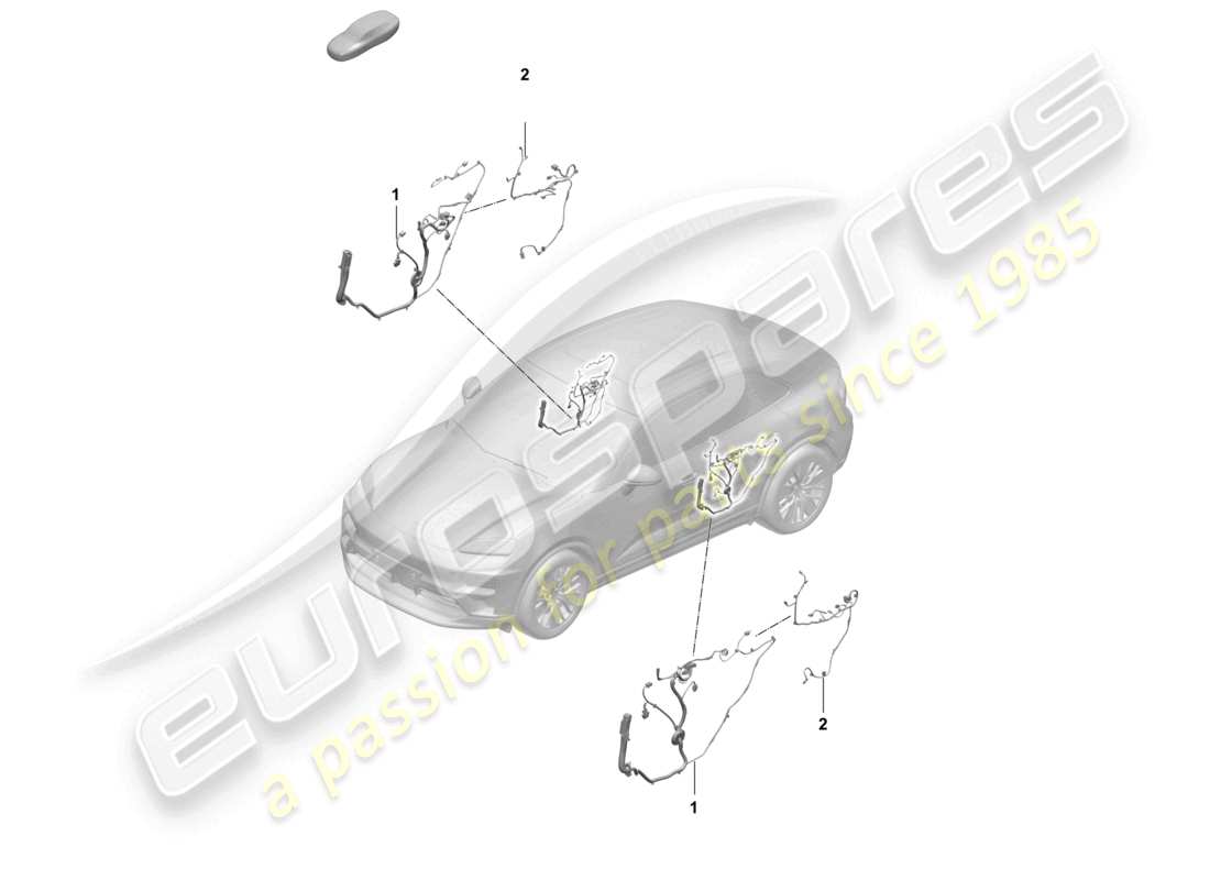 porsche 2025 (macan-e) wiring set for door rear part diagram
