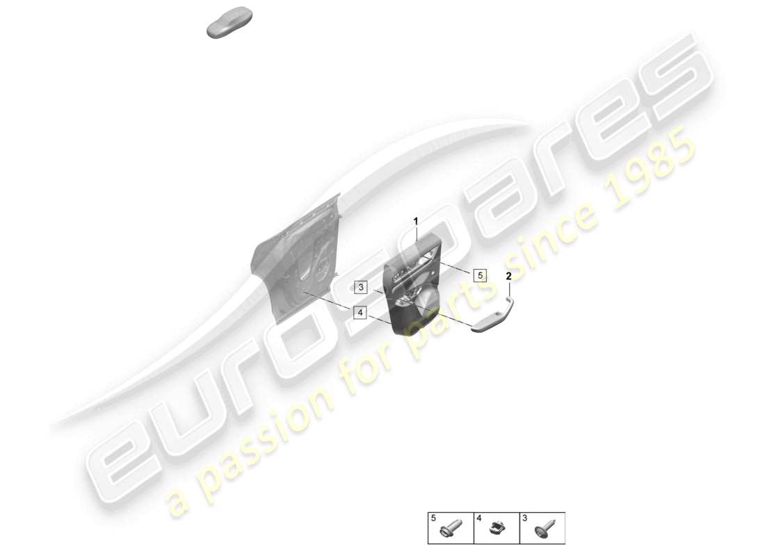 porsche 2025 (macan-e) door trim panels rear doors for models with leatherette trim armrest (leatherette) interior lighting comfort part diagram