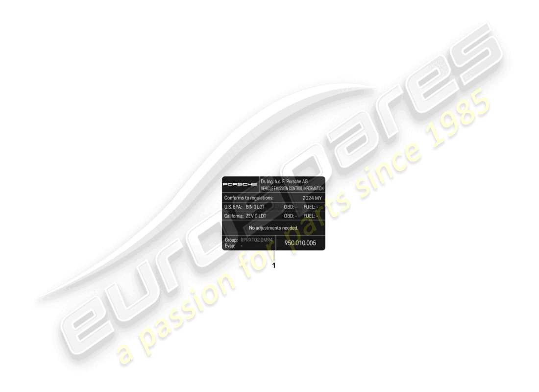 porsche 2025 (macan-e) notice engine specifications part diagram