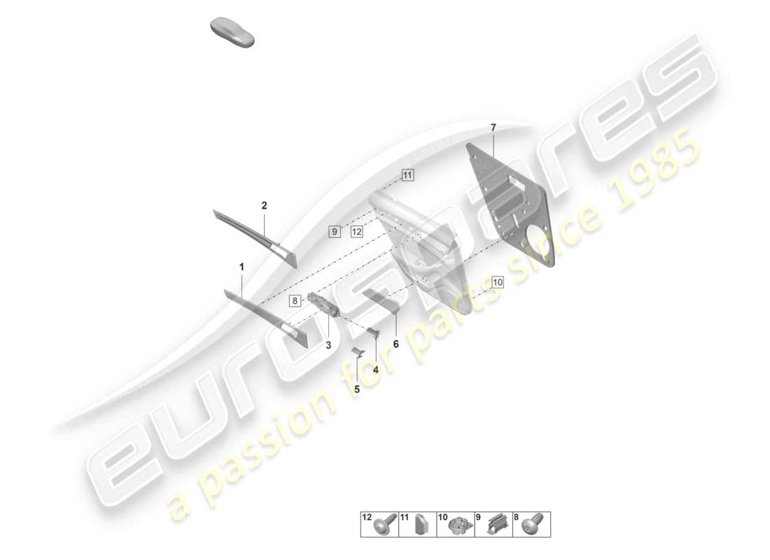 porsche 2023 (panamera 971-2) door trim panels rear doors moldings accessories and fasteners parts diagram