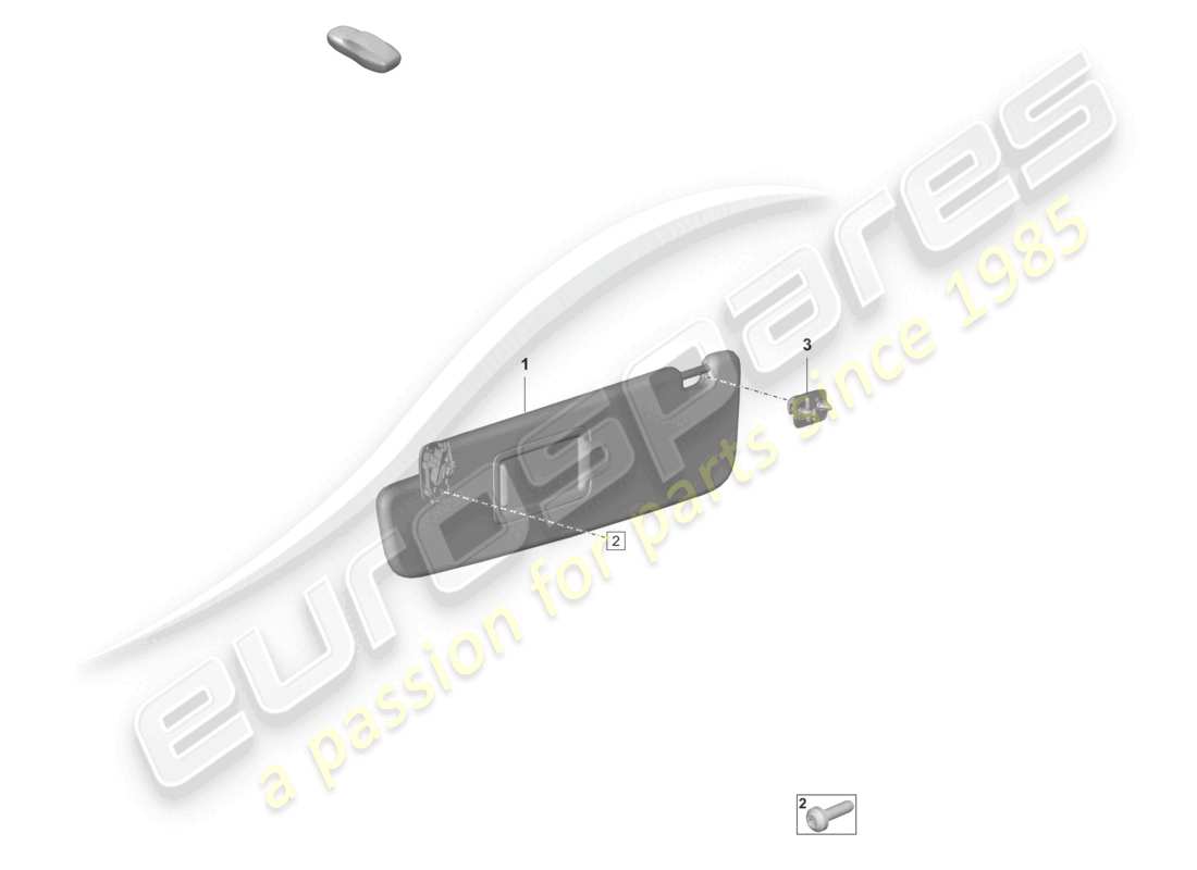 porsche 2020 (taycan 9j1-1) sun vizors leather part diagram