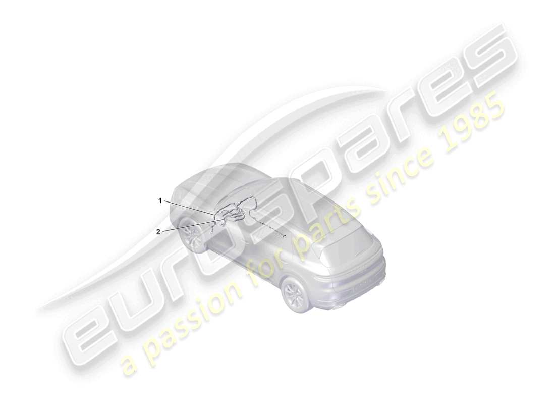 porsche 2025 (cayenne e3 pa) aerial connection line data lead part diagram
