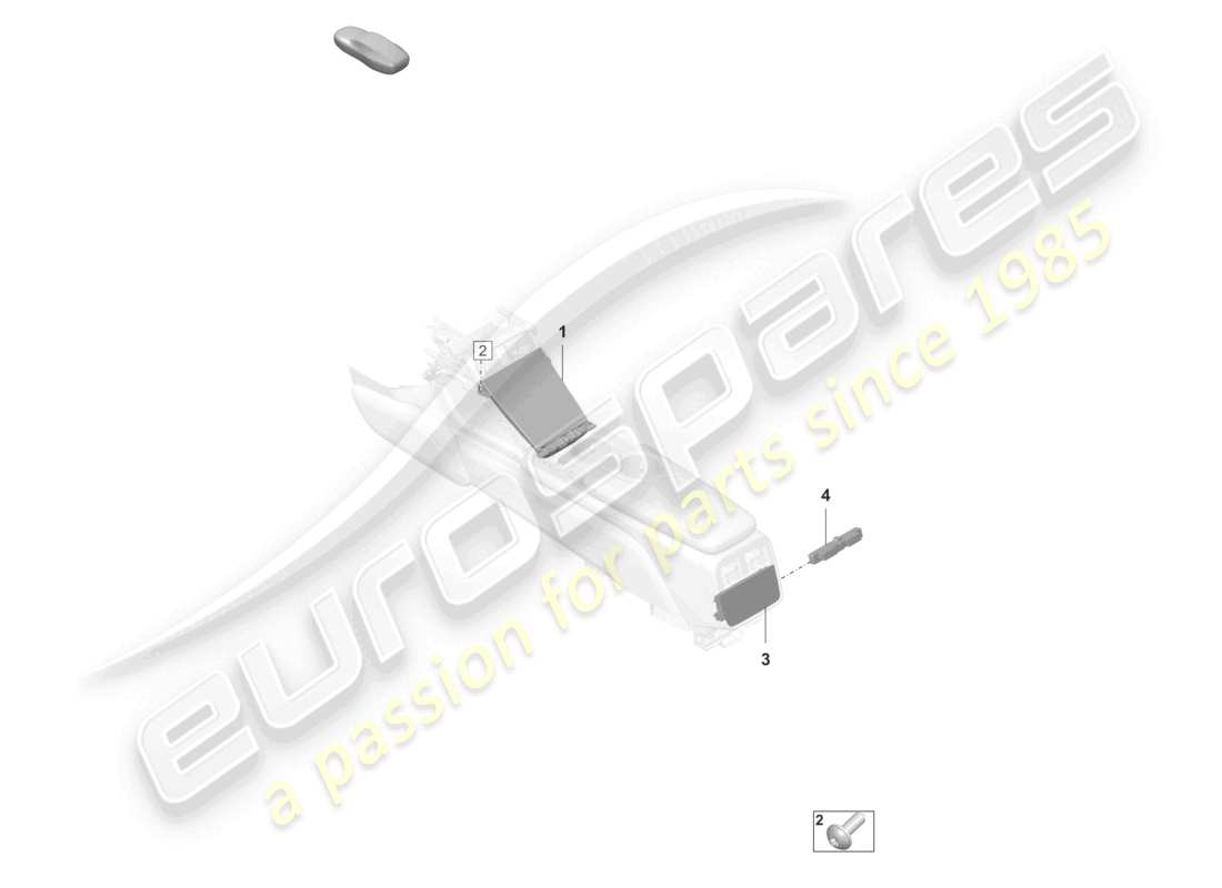 porsche 2023 (taycan 9j1-1) display and control unit centre console parts diagram