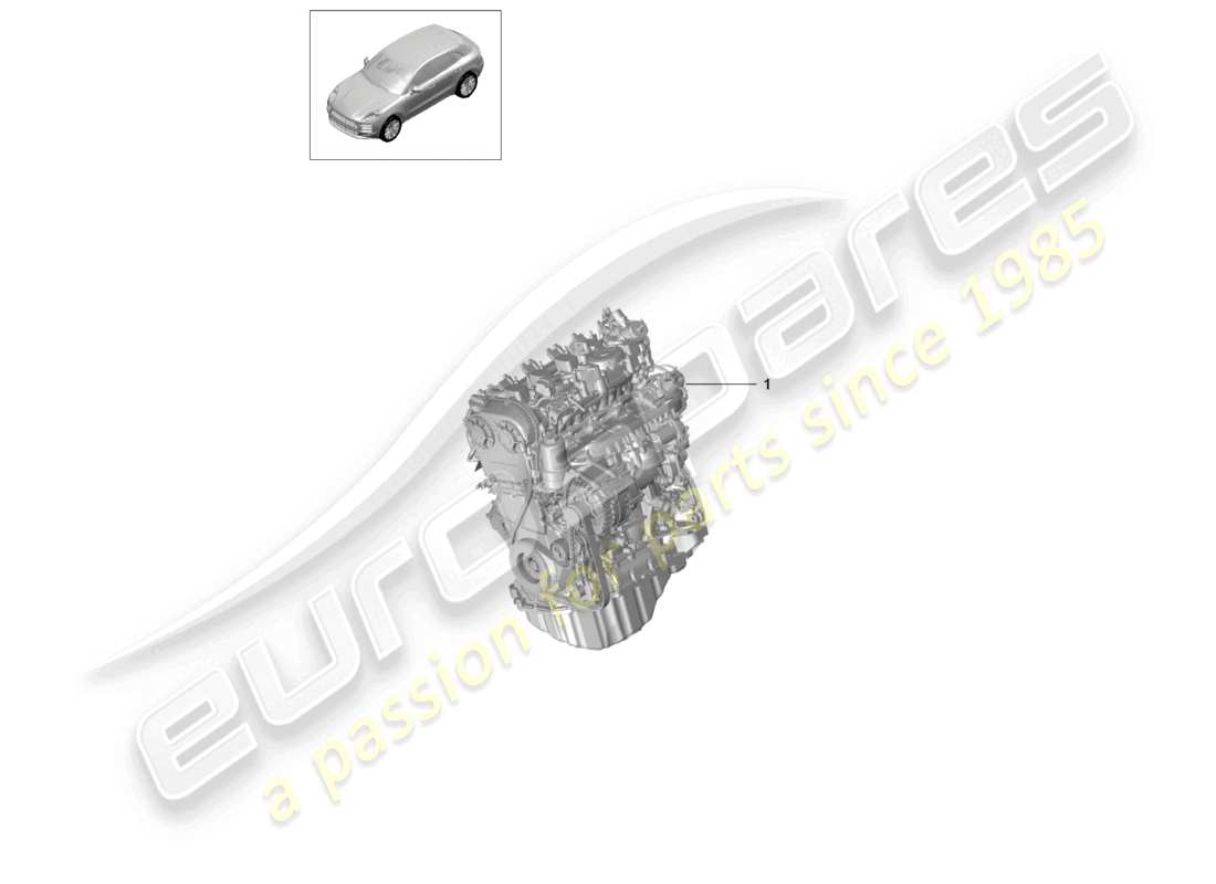 porsche 2022 (macan) replacement engine (complete) part diagram