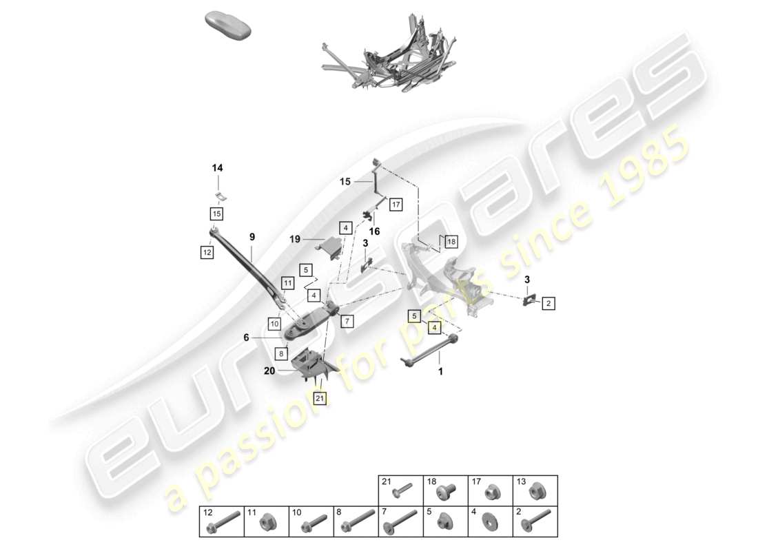 porsche 2025 (718 cayman gt4) guide part diagram