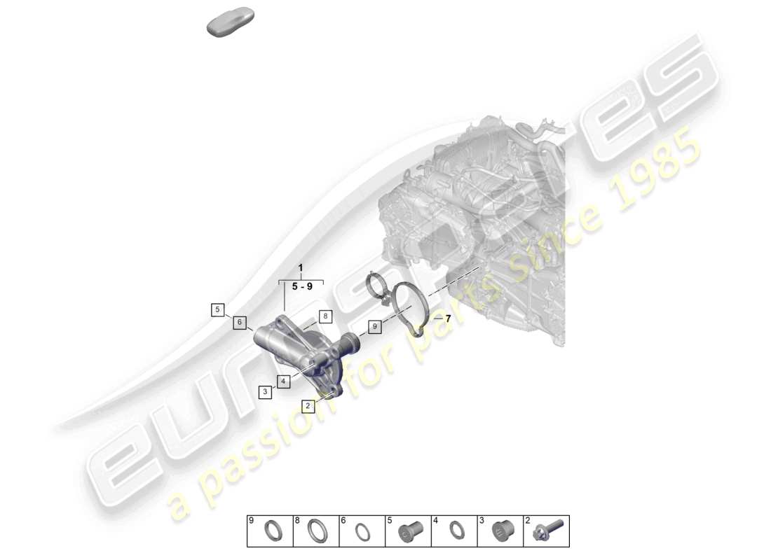 porsche 2025 (992-2) crankshaft engine (oil press./lubrica.) parts diagram