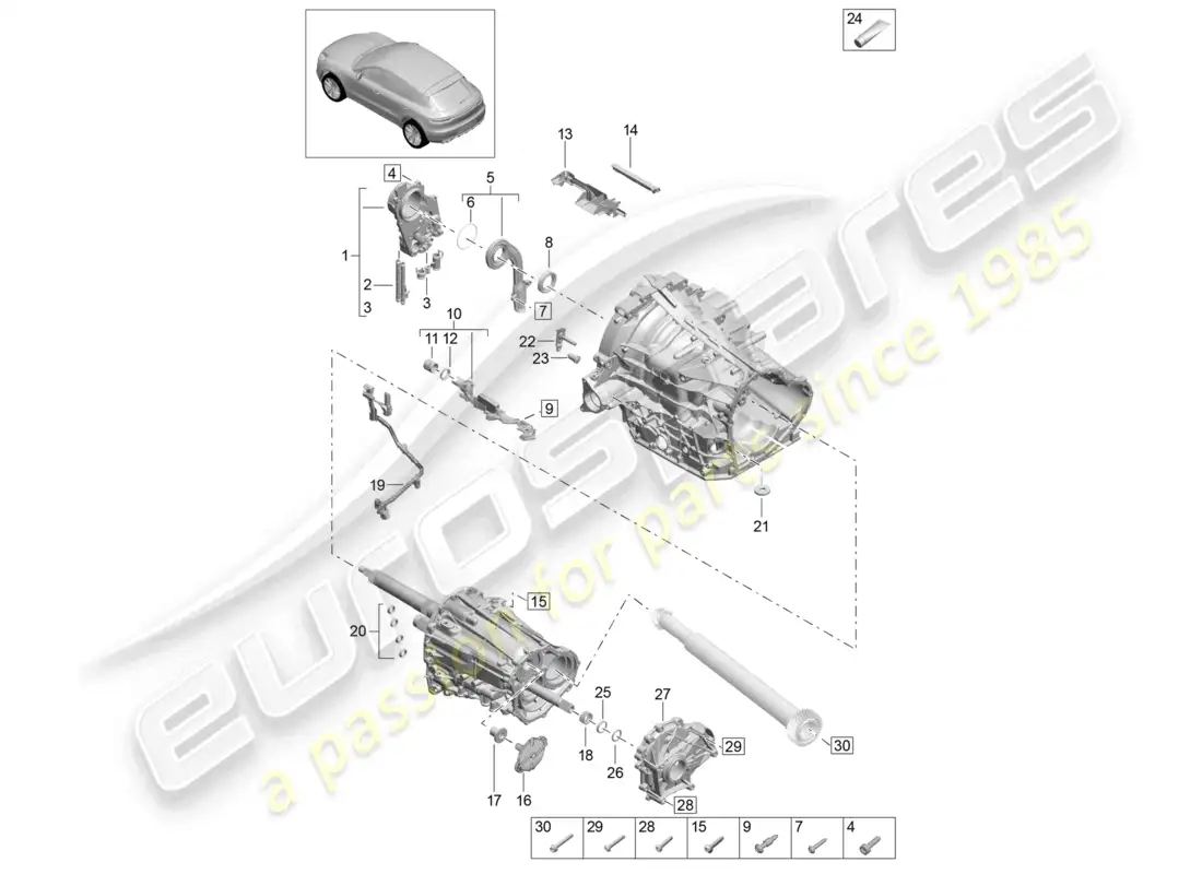 porsche 2020 (macan) oil pump wire set parts diagram