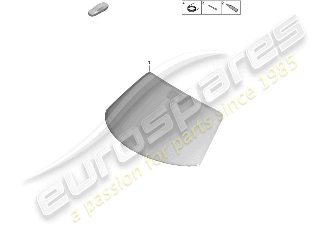porsche 2025 (992-2) windscreen parts diagram