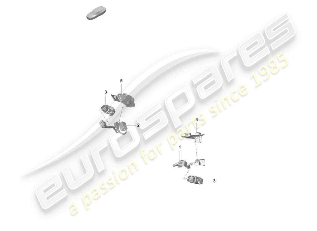 porsche 2022 (taycan 9j1-1) electrics back seat part diagram