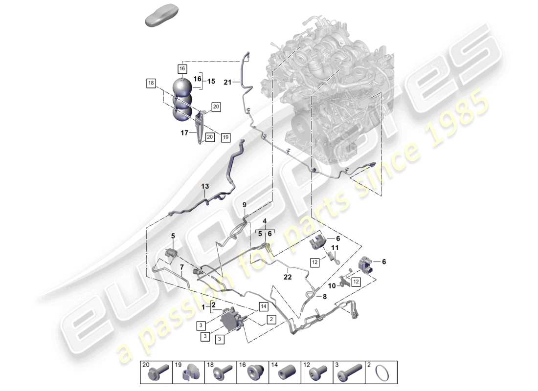 porsche 2024 (cayenne e3 pa) vacuum system vacuum pump part diagram