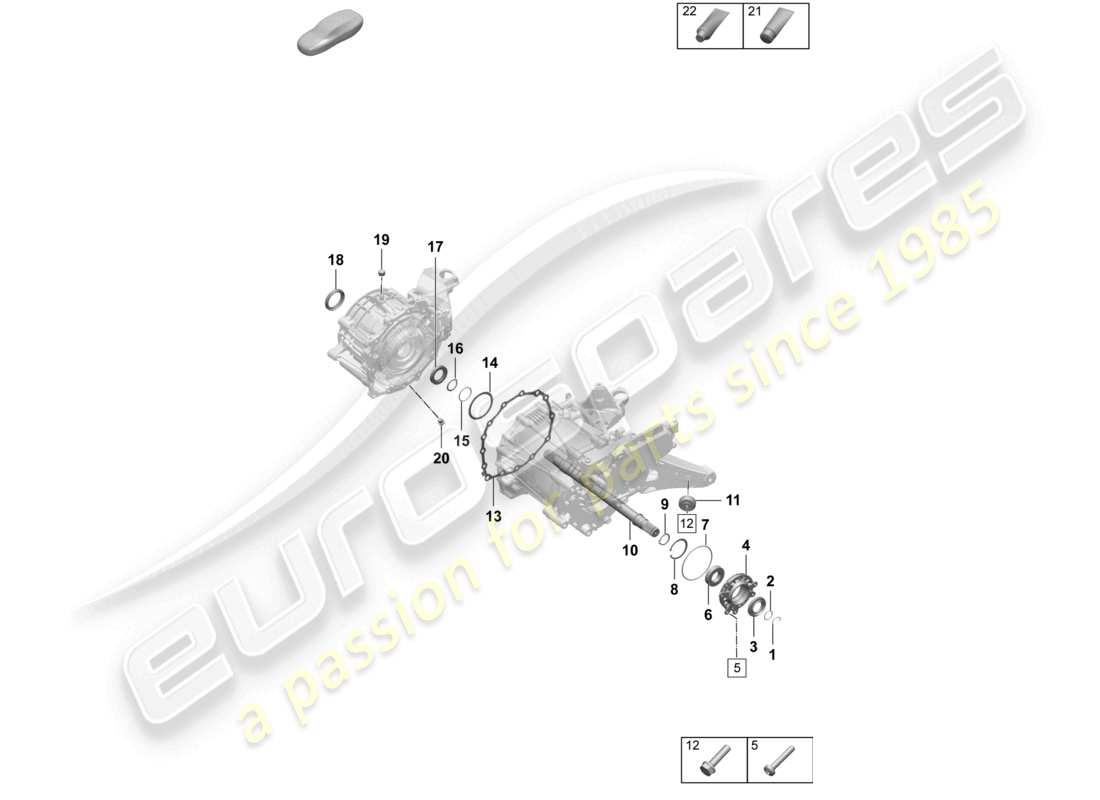 porsche 2025 (taycan 9j1-2) front axle differential vmg00 individual parts parts diagram
