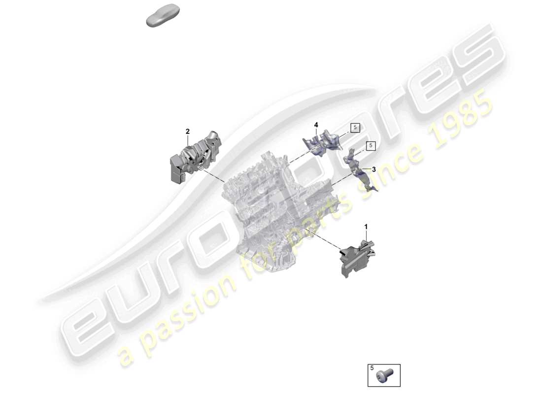 porsche 2025 (cayenne e3 pa) crankcase housing noise insulation part diagram