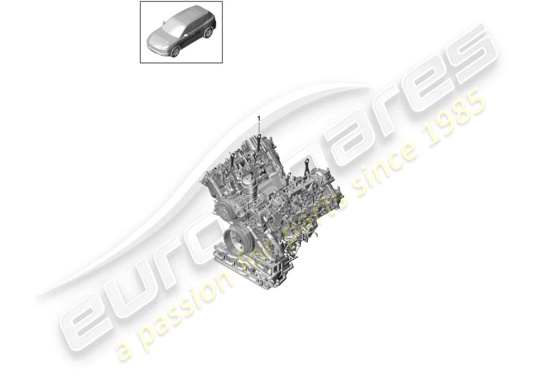 porsche 2023 (cayenne e3 9ya/9yb) base engine not ready for installation part diagram