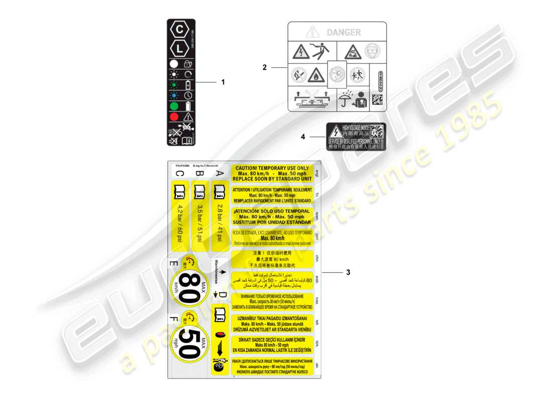 porsche 2026 (macan-e) notice part diagram