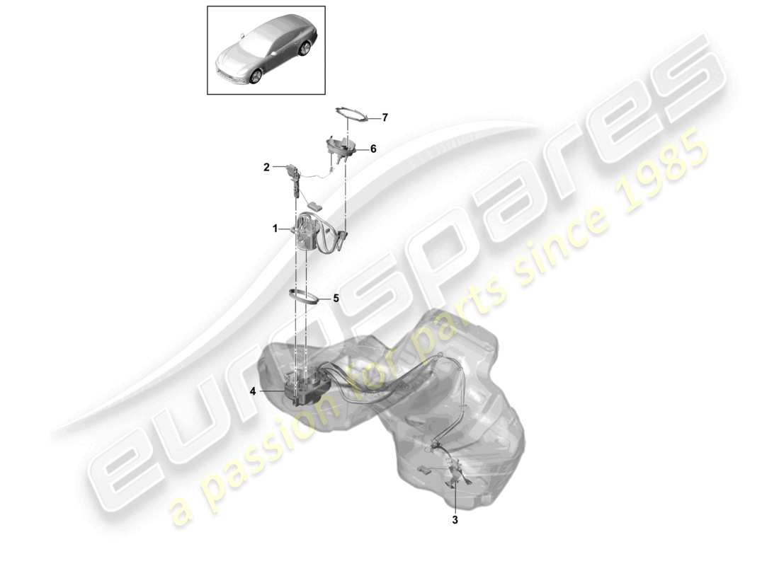 porsche 2021 (panamera 971-1) fuel pump suction jet pump part diagram