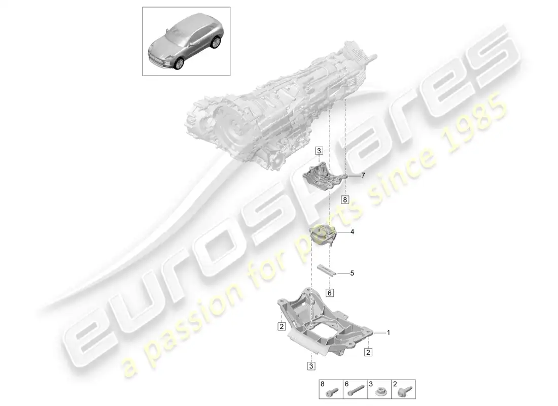 porsche 2020 (macan) transmission carrier parts diagram