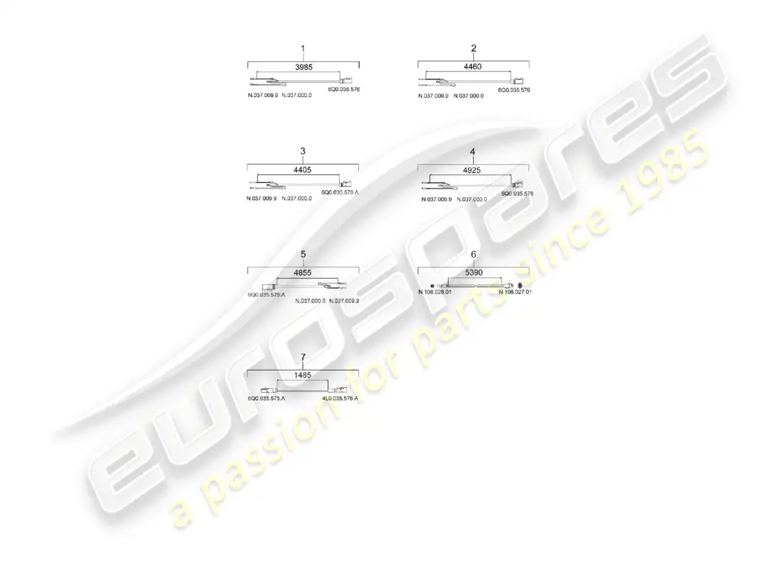 porsche 2020 (macan) connecting line for vehicles with reversing camera and park assist real top view parts diagram