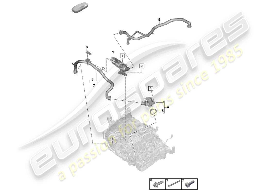 porsche 2024 (992-2) secondary air pump part diagram