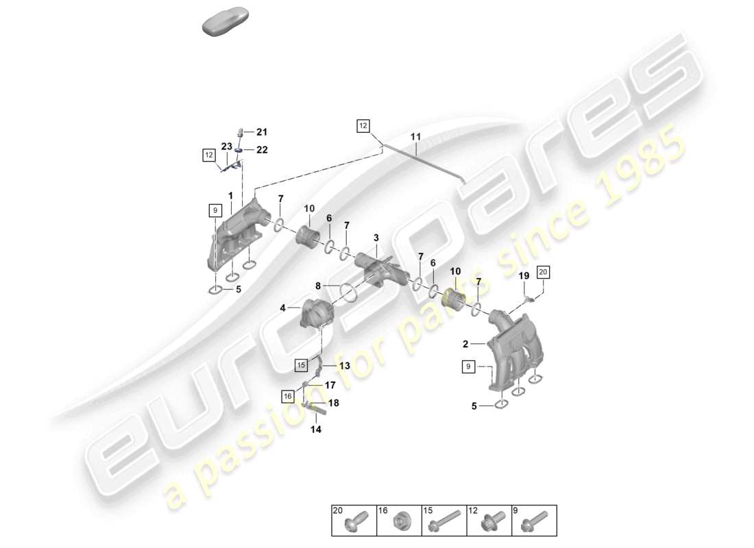 porsche 2025 (992-2) intake air distributor throttle valve parts diagram