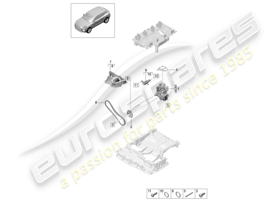 porsche 2026 (macan) oil pump part diagram