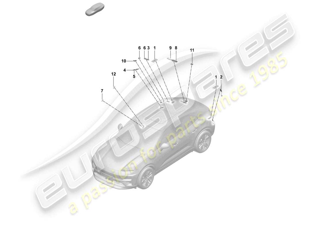 porsche 2025 (macan-e) aerial rear aerial amplifier part diagram