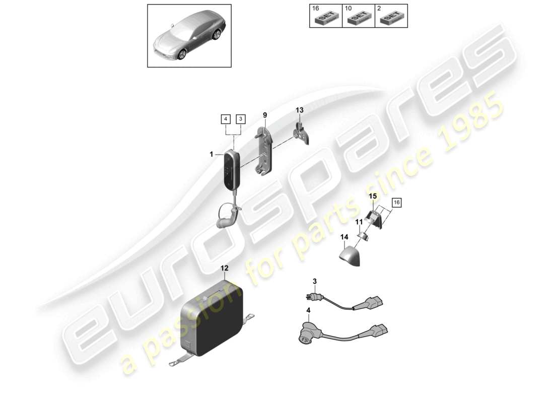 porsche 2021 (panamera 971-1) charging cable generation 2 charger porsche mobile charger part diagram