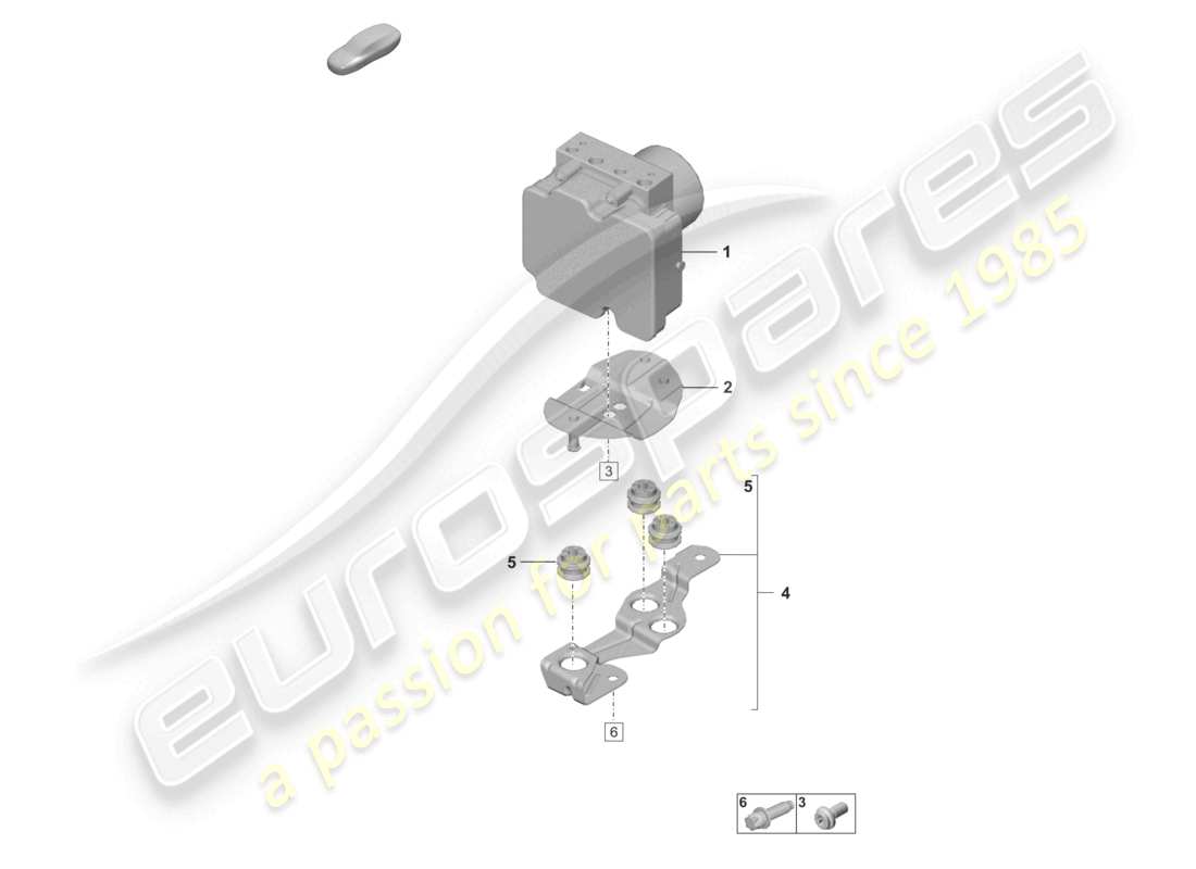 porsche 2025 (992-2 turbo / s) hydraulic unit anti-locking brake syst. -abs- parts diagram