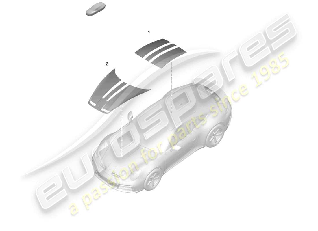 porsche 2023 (992-1) painting stencil 911 dakar rally design package parts diagram