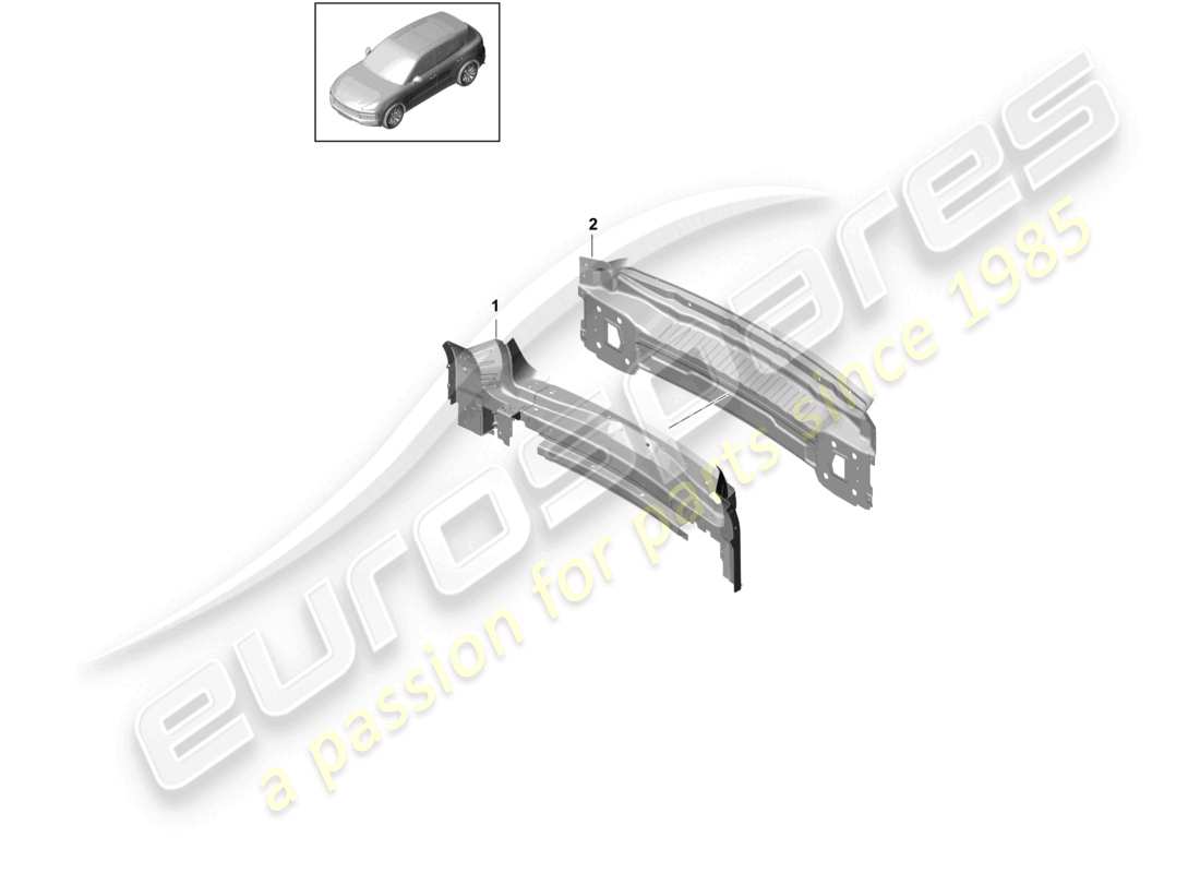 porsche 2023 (cayenne e3 9ya/9yb) cross panel rear end part diagram