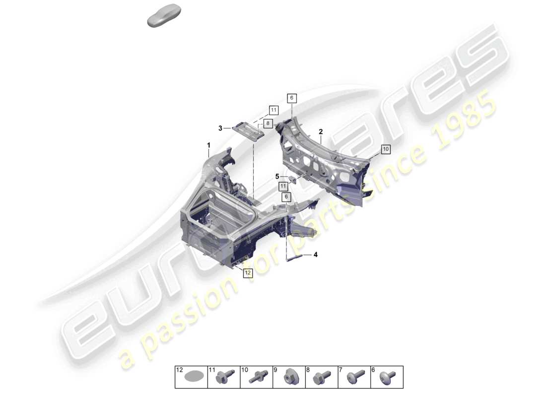 porsche 2026 (992-2 gt3) front end (complete) parts diagram