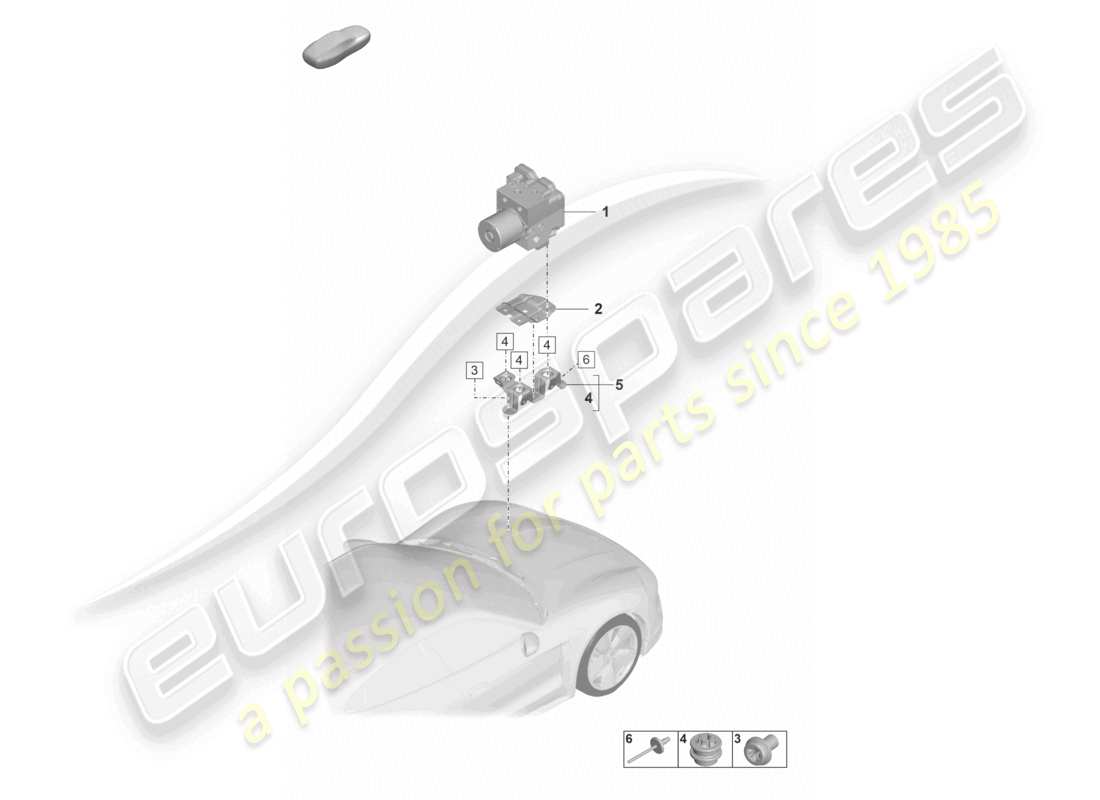 porsche 2025 (taycan 9j1-2) hydraulic unit anti-locking brake syst. -abs- parts diagram