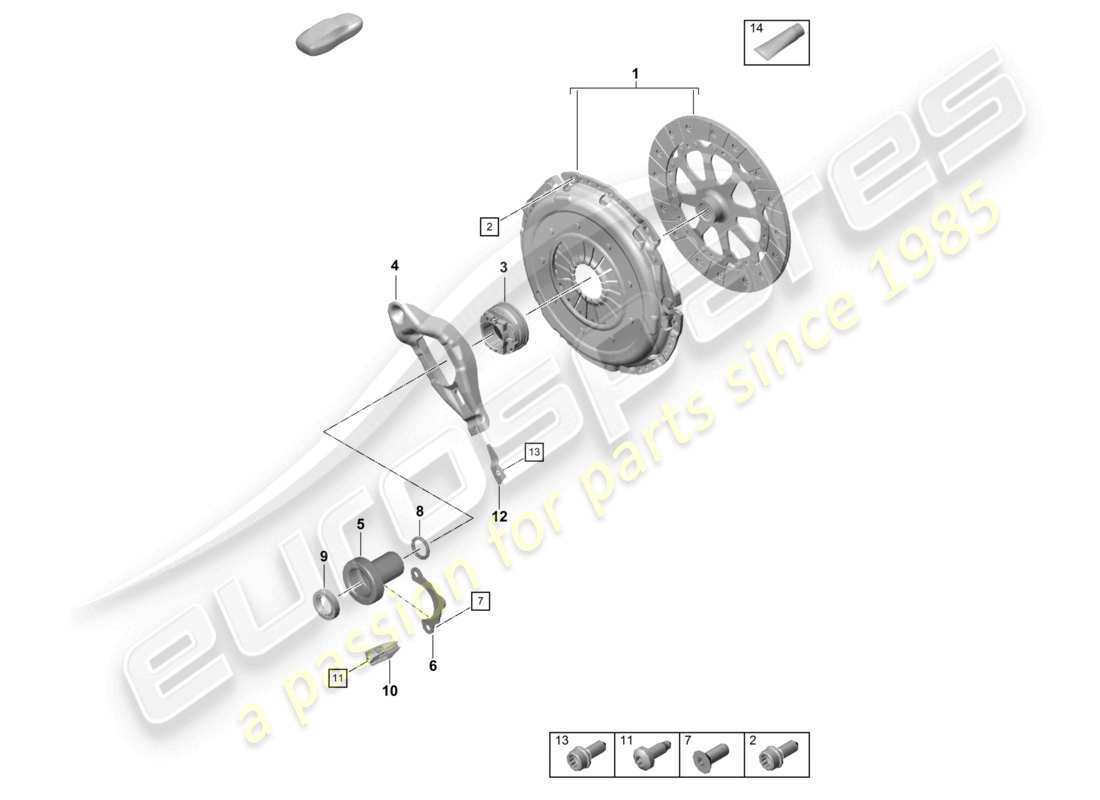 porsche 2024 (718 boxster) coupling parts diagram