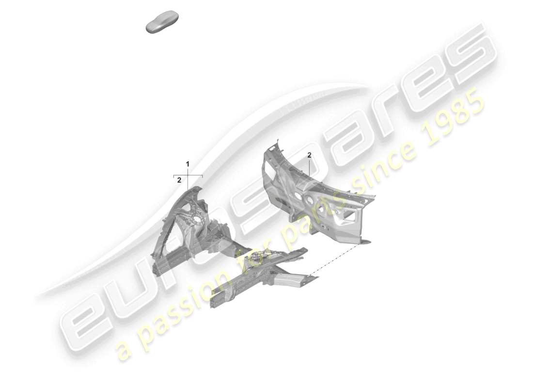 porsche 2020 (taycan 9j1-1) front end firewall part diagram