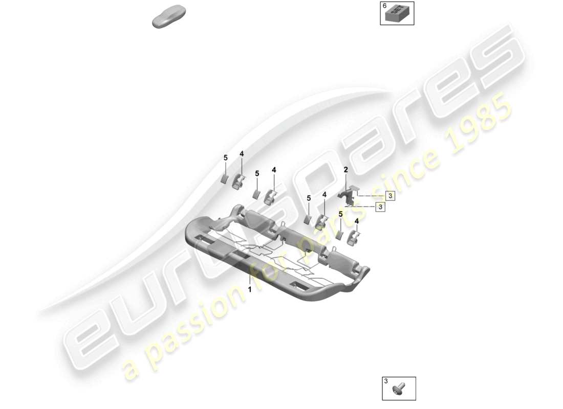 porsche 2025 (macan-e) back seat fasteners part diagram