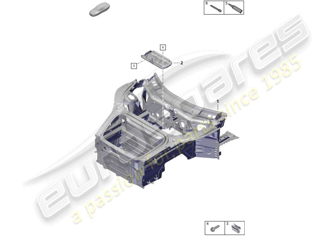 porsche 2024 (718 boxster spyder) front end (complete) parts diagram