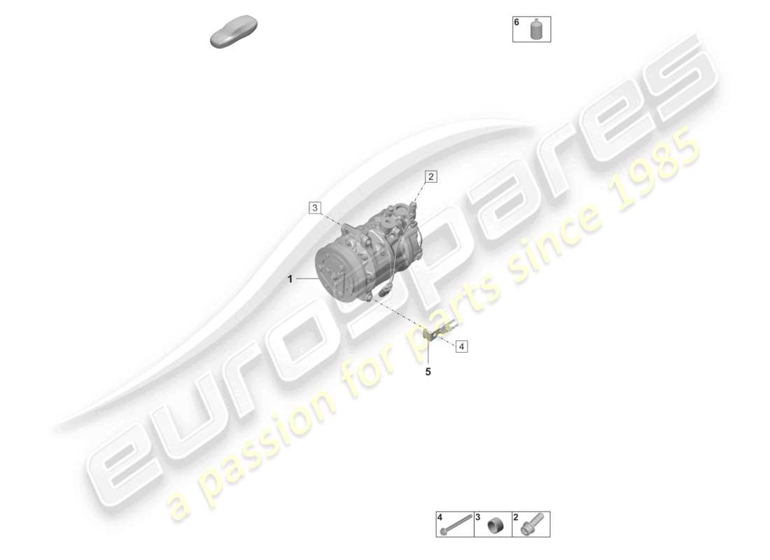 porsche 2023 (panamera 971-2) a/c compressor r134a coolant parts diagram