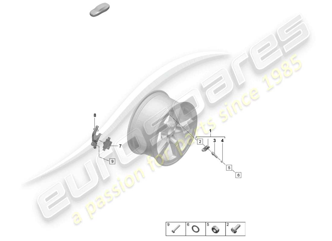 porsche 2025 (macan-e) tyre pressure control system part diagram