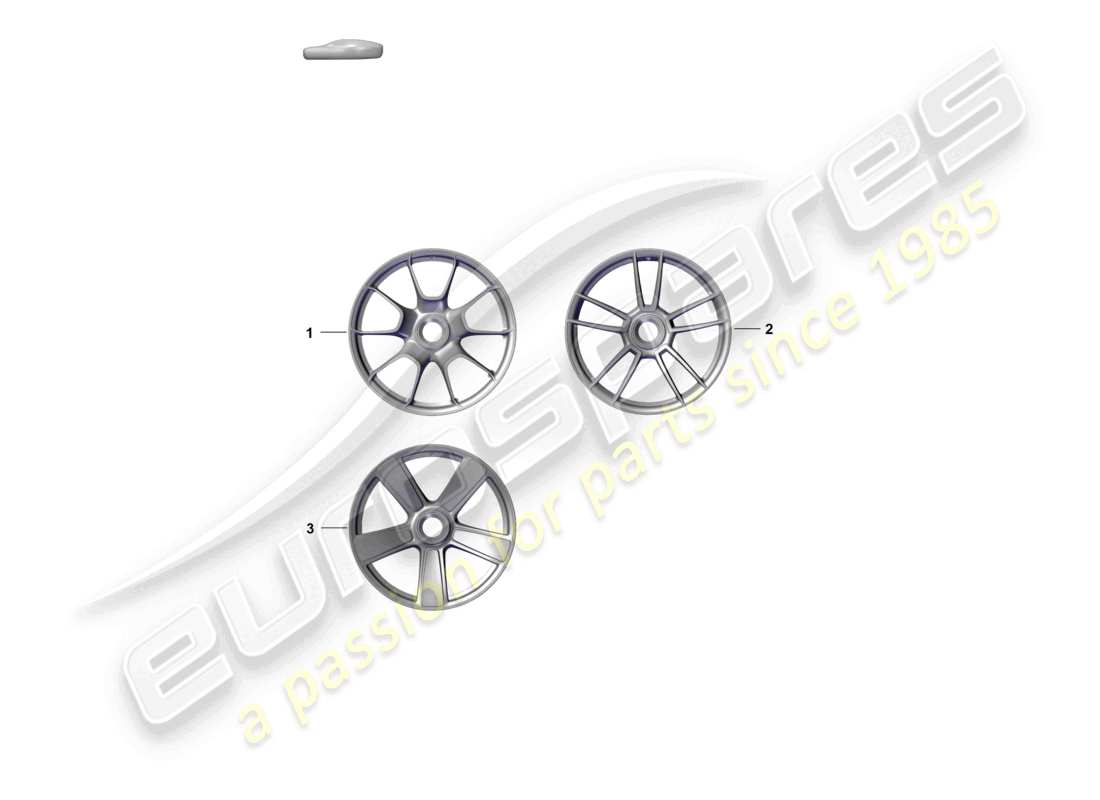 porsche 2023 (992-1 turbo / s) alloy wheel with central locking turbo s parts diagram
