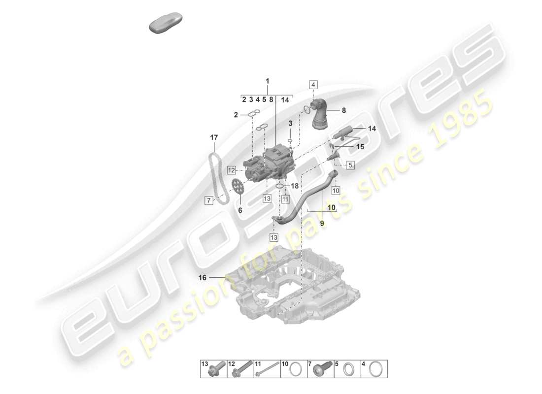 porsche 2023 (992-1 turbo / s) oil pump parts diagram
