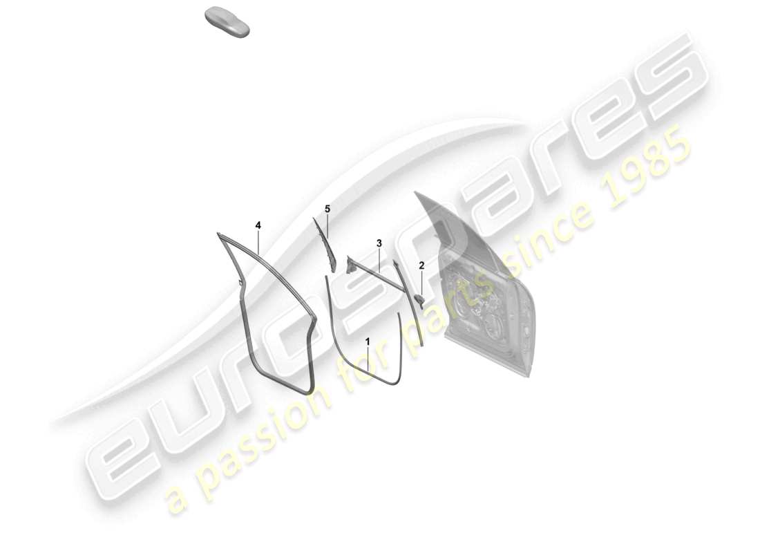 porsche 2025 (macan-e) door seal front accessories part diagram