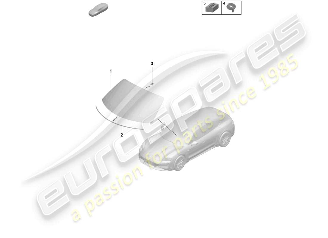 porsche 2025 (taycan 9j1-2) windscreen ***************************** parts diagram