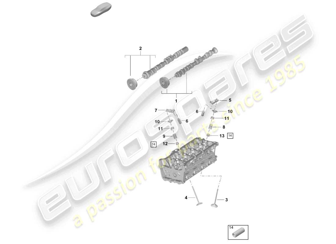 porsche 2025 (cayenne e3 pa) camshaft, valves part diagram