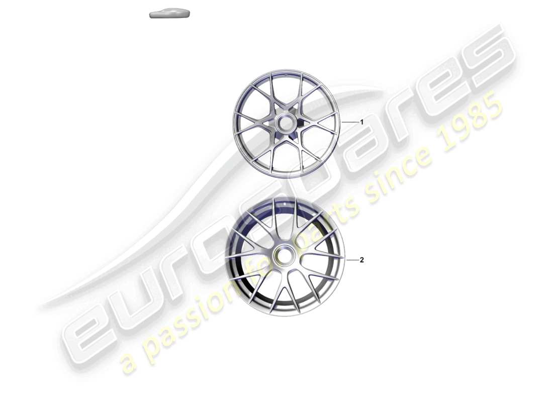 porsche 2021 (718 boxster spyder) alloy wheel parts diagram