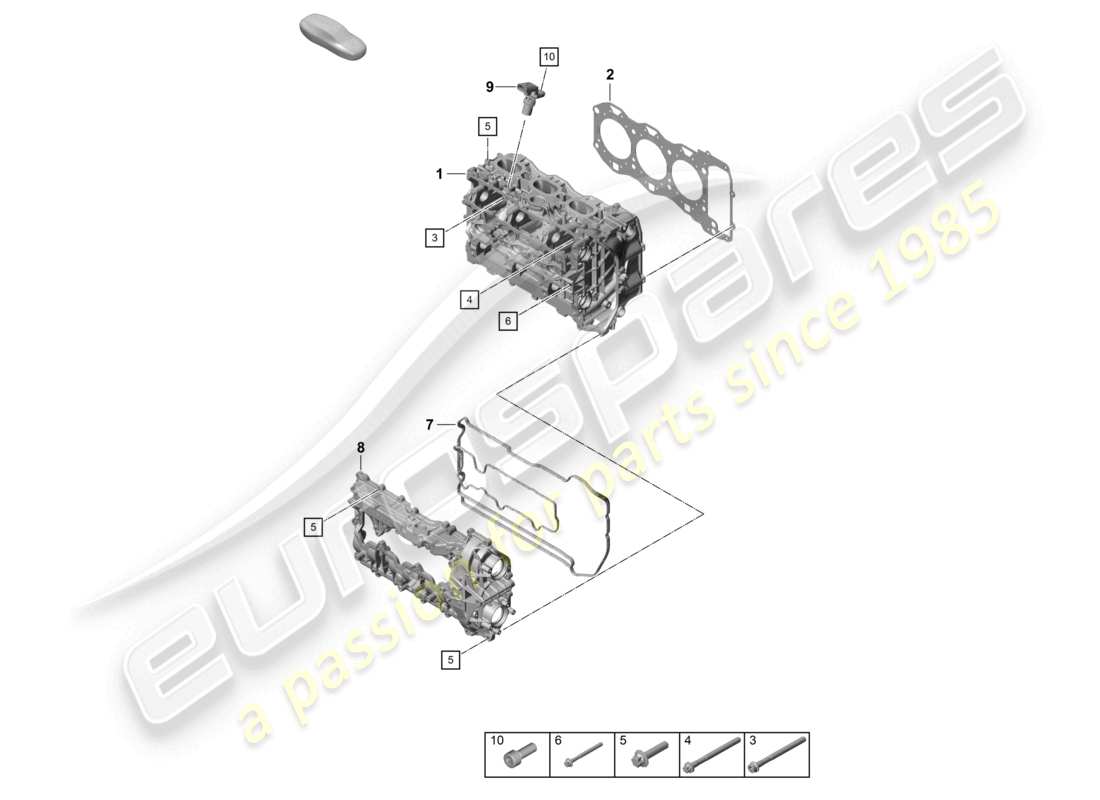 porsche 2023 (718 boxster) cylinder head cylinder head gasket valve cover part diagram