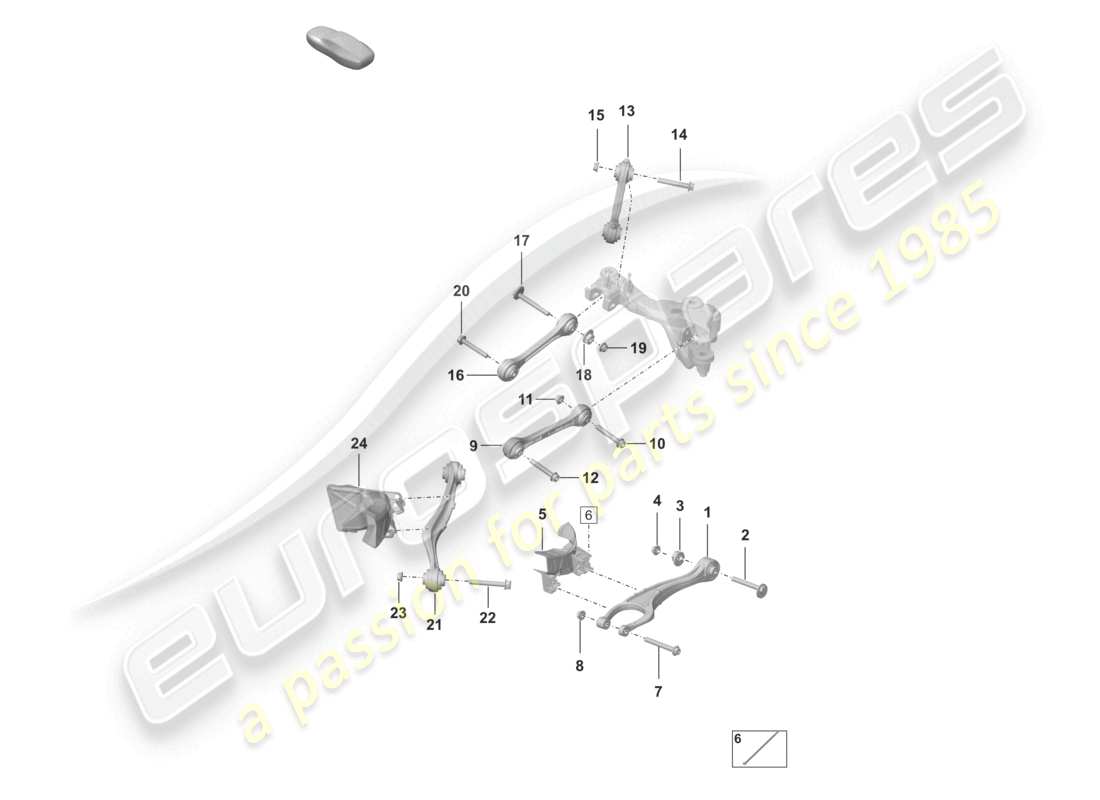 porsche 2024 (992-1) rear axle wishbone part diagram